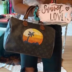 Vintage LV with sunset embroidery 💛